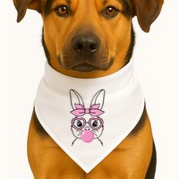 Easter Bunny Bubble Gum Cute USA-Made Doggie Bandana
