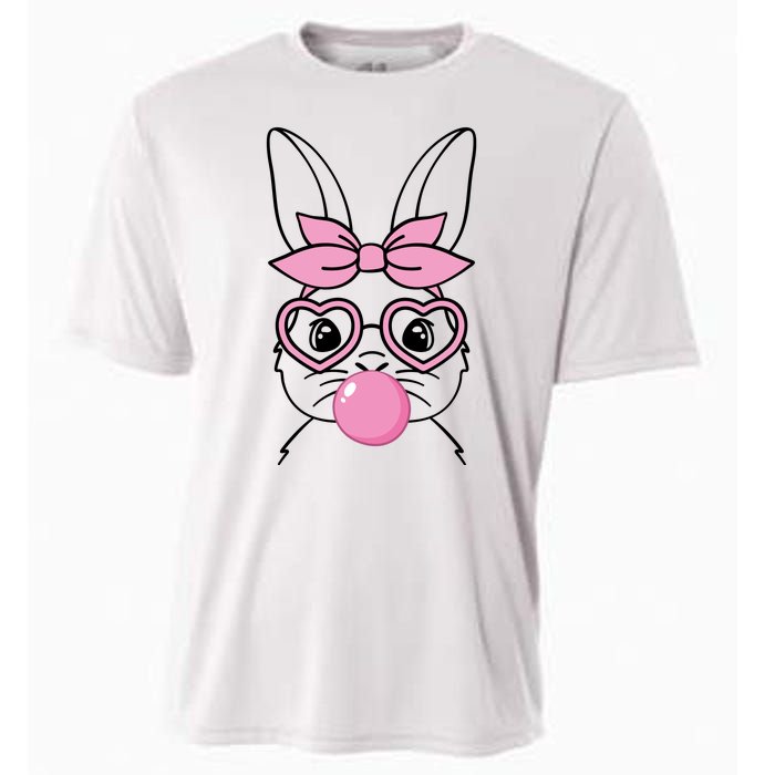 Easter Bunny Bubble Gum Cute Cooling Performance Crew T-Shirt