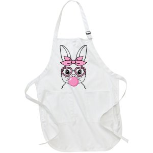 Easter Bunny Bubble Gum Cute Full-Length Apron With Pockets