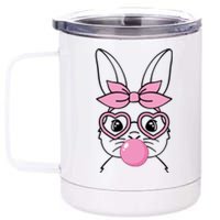 Easter Bunny Bubble Gum Cute 12 oz Stainless Steel Tumbler Cup