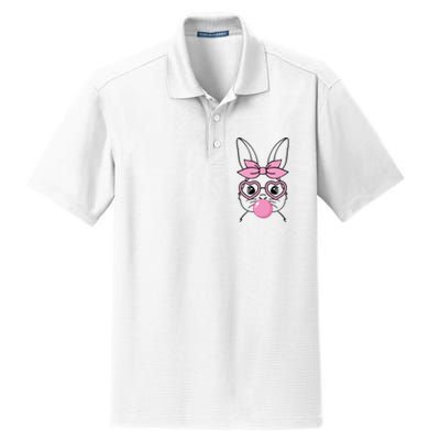 Easter Bunny Bubble Gum Cute Dry Zone Grid Polo