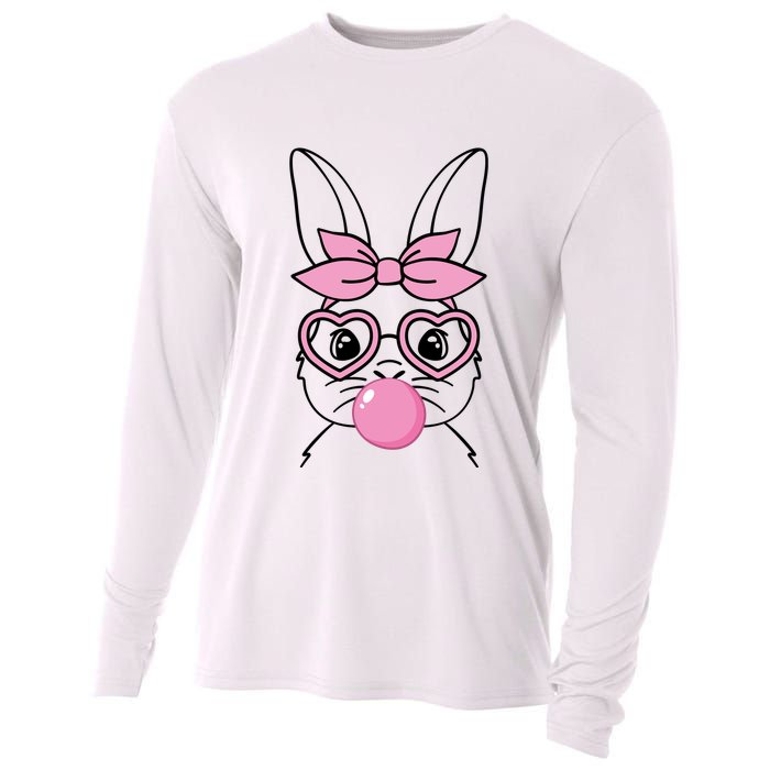 Easter Bunny Bubble Gum Cute Cooling Performance Long Sleeve Crew