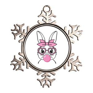 Easter Bunny Bubble Gum Cute Metallic Star Ornament