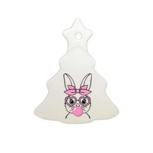 Easter Bunny Bubble Gum Cute Ceramic Tree Ornament