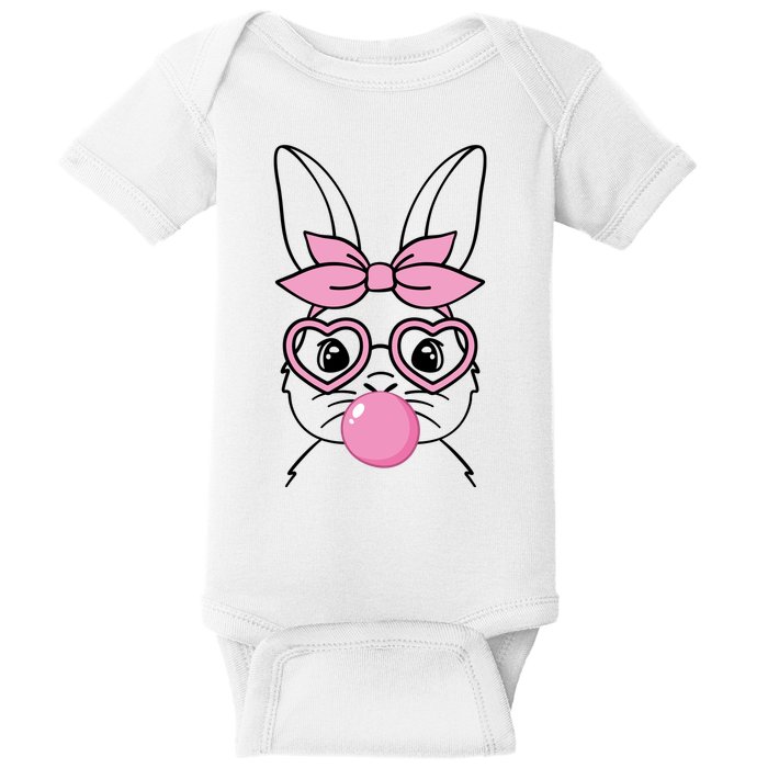 Easter Bunny Bubble Gum Cute Baby Bodysuit