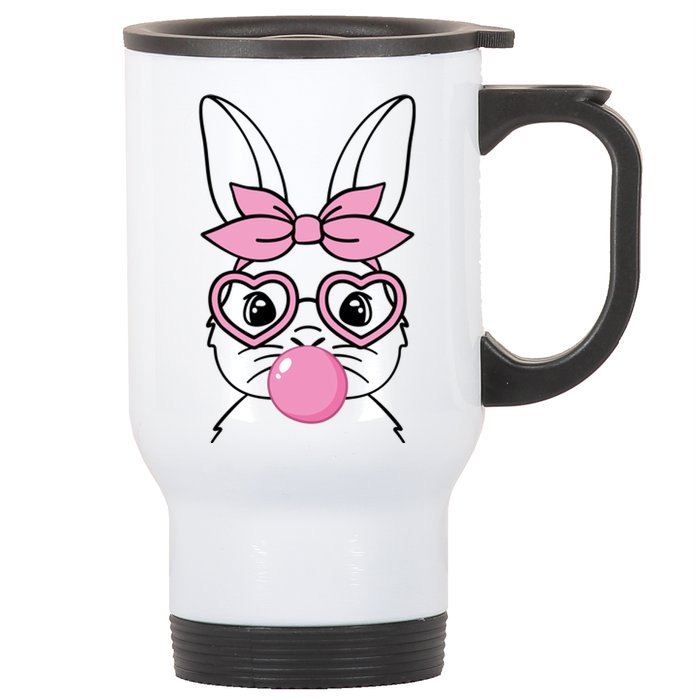 Easter Bunny Bubble Gum Cute Stainless Steel Travel Mug