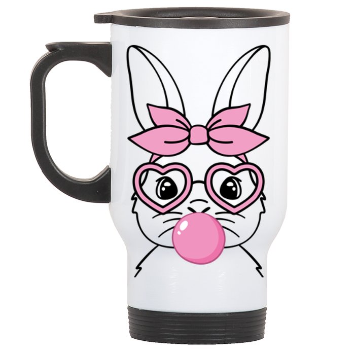 Easter Bunny Bubble Gum Cute Stainless Steel Travel Mug