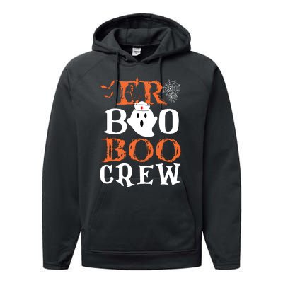 Er Boo Boo Crew Cute Ghost Nurse Halloween Costume Nursing Performance Fleece Hoodie