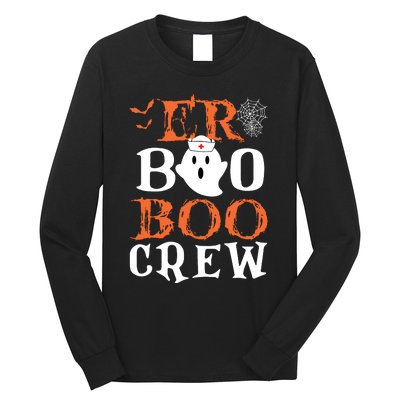 Er Boo Boo Crew Cute Ghost Nurse Halloween Costume Nursing Long Sleeve Shirt