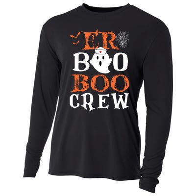 Er Boo Boo Crew Cute Ghost Nurse Halloween Costume Nursing Cooling Performance Long Sleeve Crew