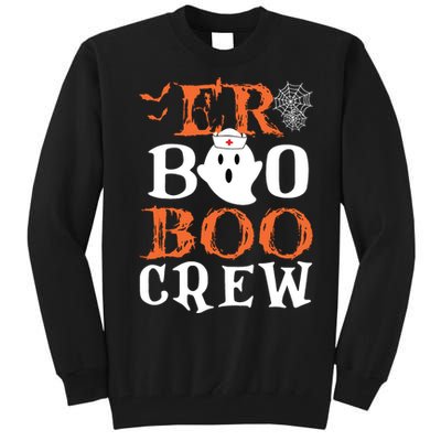 Er Boo Boo Crew Cute Ghost Nurse Halloween Costume Nursing Tall Sweatshirt