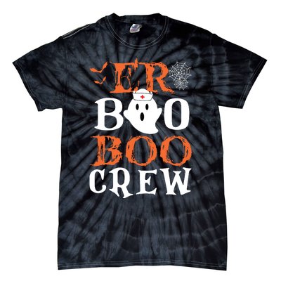 Er Boo Boo Crew Cute Ghost Nurse Halloween Costume Nursing Tie-Dye T-Shirt