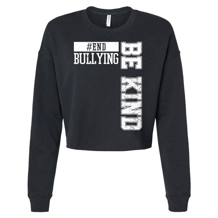 End Bullying Be Kind Awareness Cropped Pullover Crew