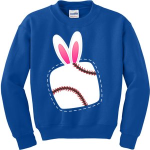 Easter Baseball Ball Easter Day Funny Easter Bunny Baseball Great Gift Kids Sweatshirt