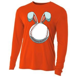 Easter Baseball Ball Easter Day Funny Easter Bunny Baseball Great Gift Cooling Performance Long Sleeve Crew