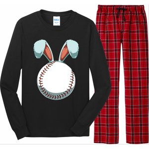 Easter Baseball Ball Easter Day Funny Easter Bunny Baseball Great Gift Long Sleeve Pajama Set