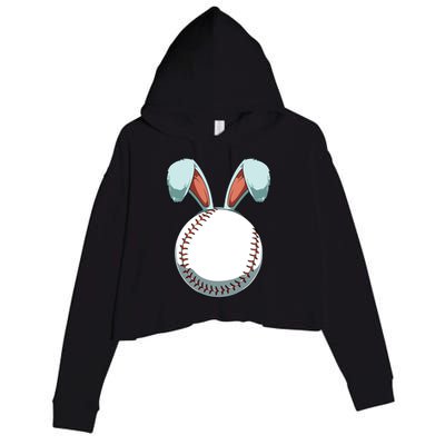 Easter Baseball Ball Easter Day Funny Easter Bunny Baseball Great Gift Crop Fleece Hoodie