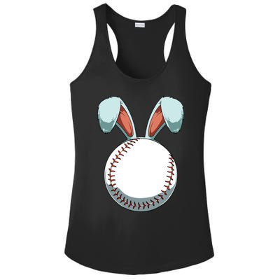 Easter Baseball Ball Easter Day Funny Easter Bunny Baseball Great Gift Ladies PosiCharge Competitor Racerback Tank