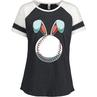 Easter Baseball Ball Easter Day Funny Easter Bunny Baseball Great Gift Enza Ladies Jersey Colorblock Tee