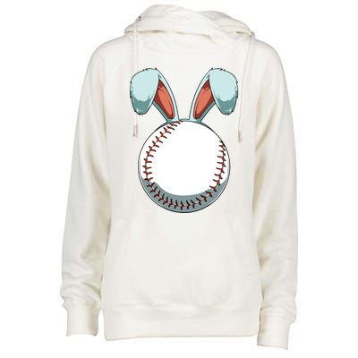 Easter Baseball Ball Easter Day Funny Easter Bunny Baseball Great Gift Womens Funnel Neck Pullover Hood