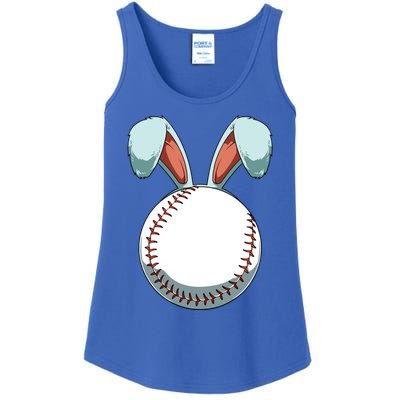 Easter Baseball Ball Easter Day Funny Easter Bunny Baseball Great Gift Ladies Essential Tank