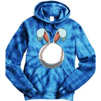 Easter Baseball Ball Easter Day Funny Easter Bunny Baseball Great Gift Tie Dye Hoodie