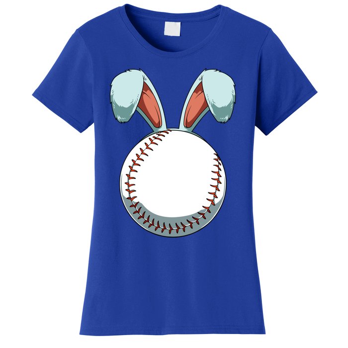 Easter Baseball Ball Easter Day Funny Easter Bunny Baseball Great Gift Women's T-Shirt