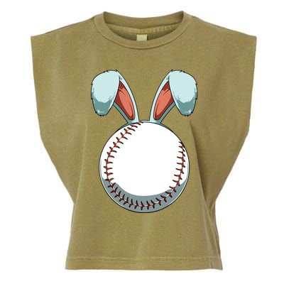 Easter Baseball Ball Easter Day Funny Easter Bunny Baseball Great Gift Garment-Dyed Women's Muscle Tee