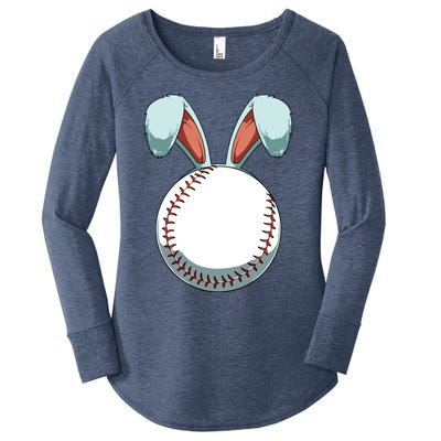 Easter Baseball Ball Easter Day Funny Easter Bunny Baseball Great Gift Women's Perfect Tri Tunic Long Sleeve Shirt