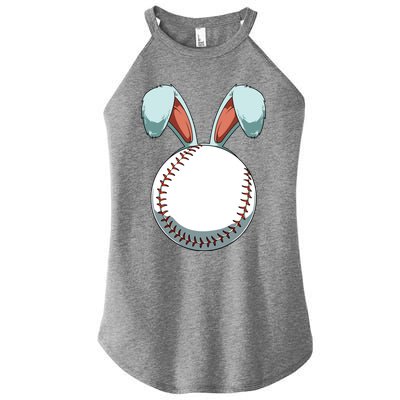 Easter Baseball Ball Easter Day Funny Easter Bunny Baseball Great Gift Women's Perfect Tri Rocker Tank