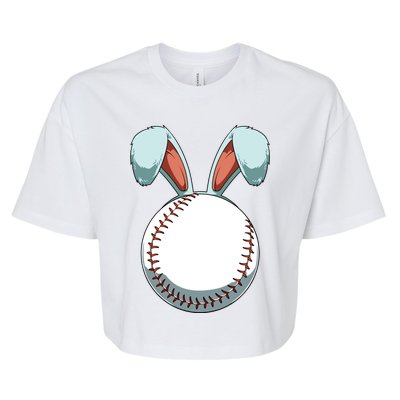 Easter Baseball Ball Easter Day Funny Easter Bunny Baseball Great Gift Bella+Canvas Jersey Crop Tee