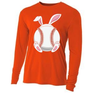 Easter Baseball Ball Easter Day Funny Easter Bunny Baseball Gift Cooling Performance Long Sleeve Crew