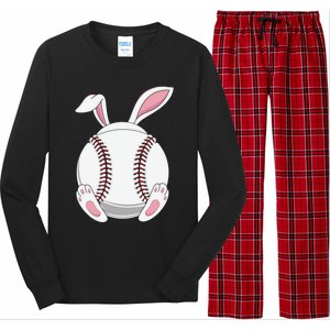 Easter Baseball Ball Easter Day Funny Easter Bunny Baseball Gift Long Sleeve Pajama Set