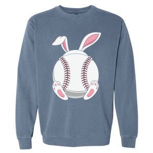 Easter Baseball Ball Easter Day Funny Easter Bunny Baseball Gift Garment-Dyed Sweatshirt