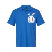 Easter Baseball Ball Easter Day Funny Easter Bunny Baseball Gift Softstyle Adult Sport Polo