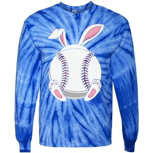 Easter Baseball Ball Easter Day Funny Easter Bunny Baseball Gift Tie-Dye Long Sleeve Shirt