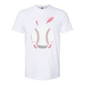 Easter Baseball Ball Easter Day Funny Easter Bunny Baseball Gift Softstyle CVC T-Shirt