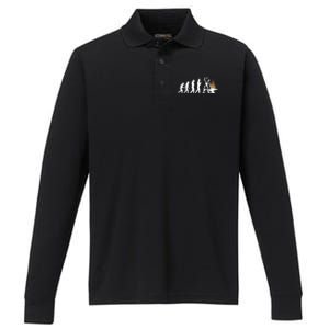 Evolution Blacksmith Blacksmithing Knifemaker Gift Tee Performance Long Sleeve Polo