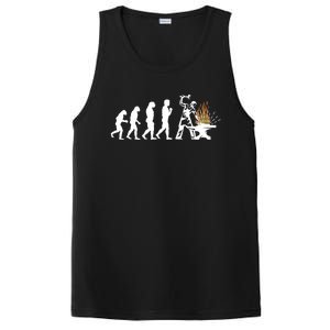 Evolution Blacksmith Blacksmithing Knifemaker Gift Tee PosiCharge Competitor Tank