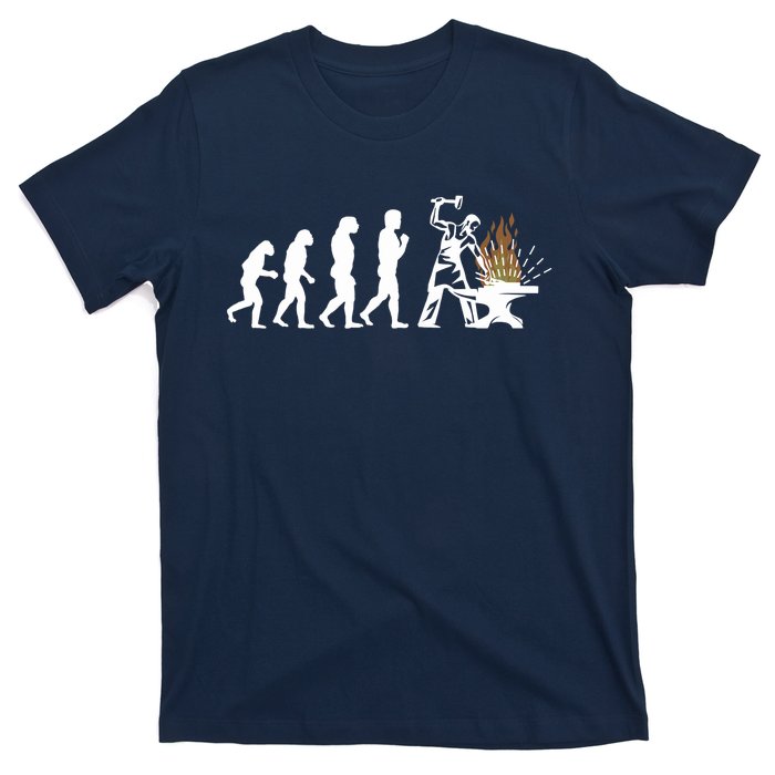 Evolution Blacksmith Blacksmithing Knifemaker Gift Tee T-Shirt