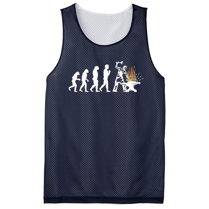 Evolution Blacksmith Blacksmithing Knifemaker Gift Tee Mesh Reversible Basketball Jersey Tank