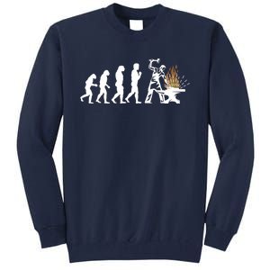 Evolution Blacksmith Blacksmithing Knifemaker Gift Tee Tall Sweatshirt