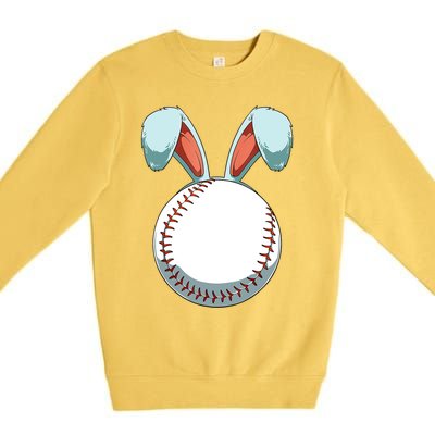 Easter Baseball Ball Easter Day Funny Easter Bunny Baseball Gift Premium Crewneck Sweatshirt