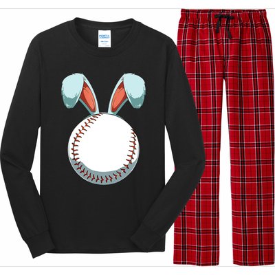 Easter Baseball Ball Easter Day Funny Easter Bunny Baseball Gift Long Sleeve Pajama Set