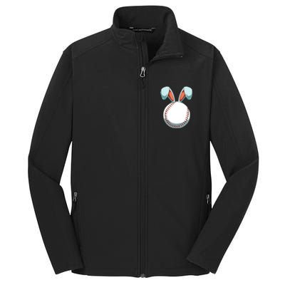 Easter Baseball Ball Easter Day Funny Easter Bunny Baseball Gift Core Soft Shell Jacket