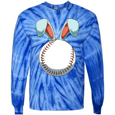 Easter Baseball Ball Easter Day Funny Easter Bunny Baseball Gift Tie-Dye Long Sleeve Shirt