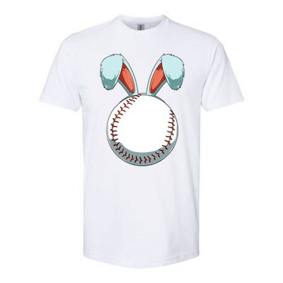 Easter Baseball Ball Easter Day Funny Easter Bunny Baseball Gift Softstyle CVC T-Shirt