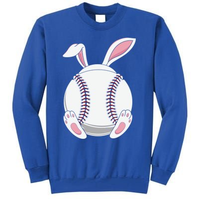 Easter Baseball Ball Easter Day Funny Easter Bunny Baseball Gift Tall Sweatshirt