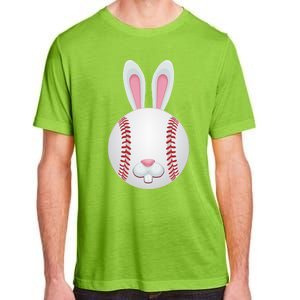 Easter Baseball Ball Egg Bunny Ears Funny Player Gift Adult ChromaSoft Performance T-Shirt