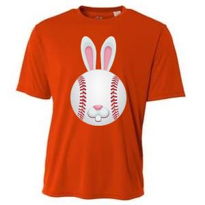 Easter Baseball Ball Egg Bunny Ears Funny Player Gift Cooling Performance Crew T-Shirt